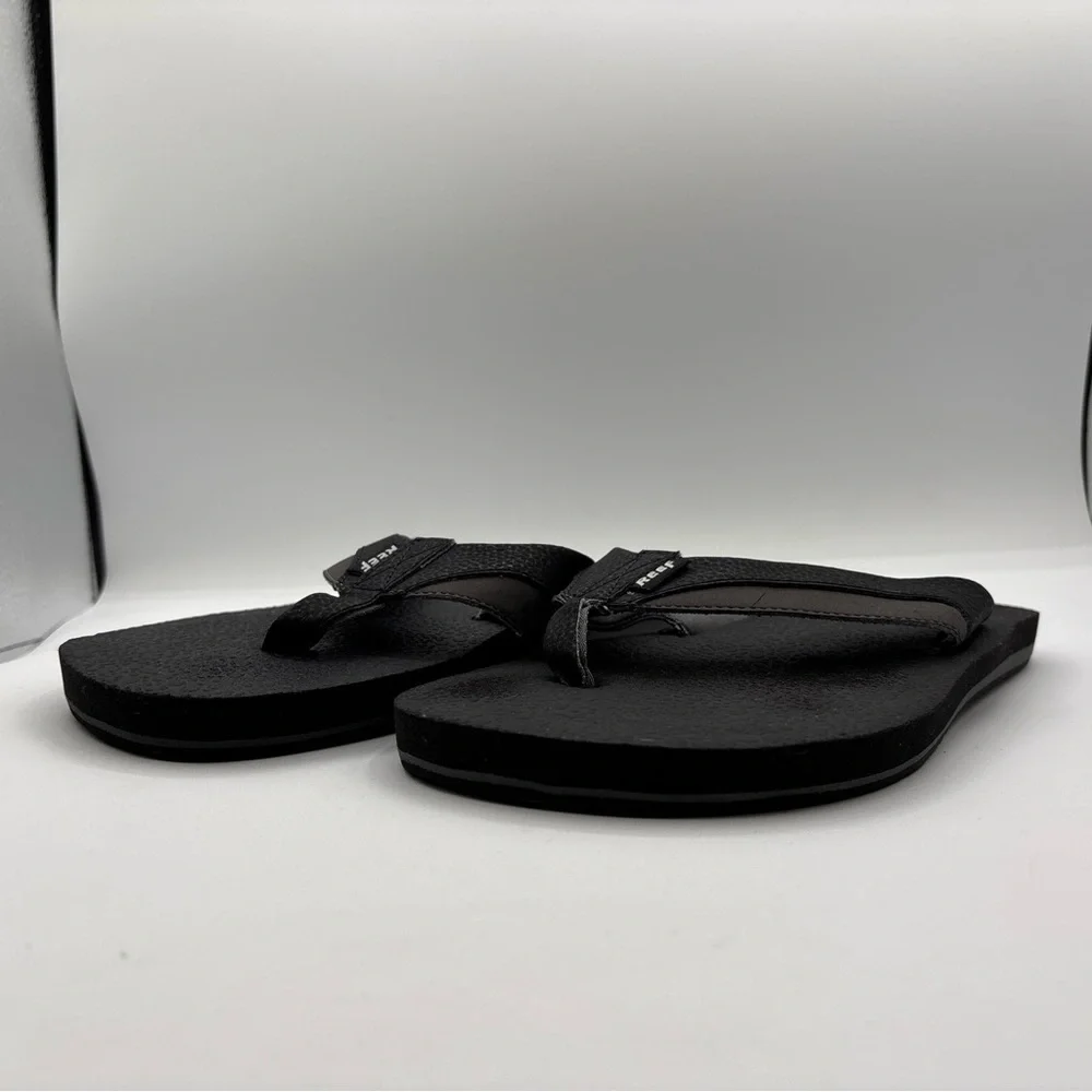 Reef Flip Flops Men's Size 12 K-10 EUR 45 Black Gray Slip On Comfort Sandals